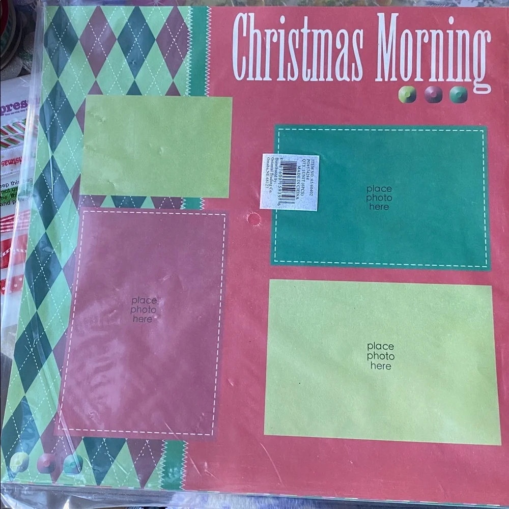 Christmas Junk Journal Kit Scrapbook Paper Ribbons Embellishments Craft Bundle